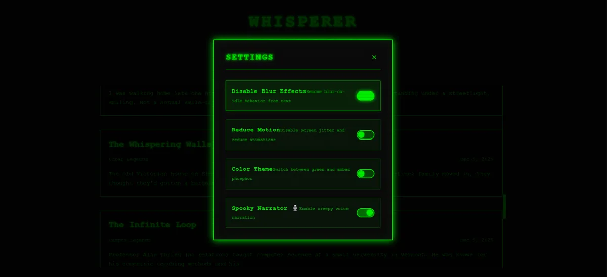 Whisperer interface